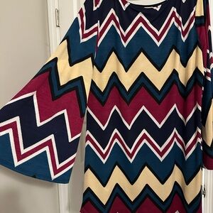 Auditions Multicolor Chevron Dress